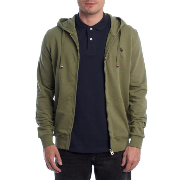 Felpa con cappuccio e zip da uomo US41162009