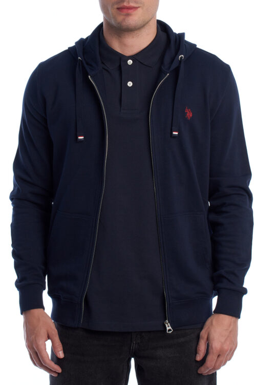 Felpa con cappuccio e zip da uomo US41162009