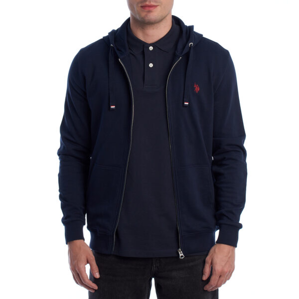 Felpa con cappuccio e zip da uomo US41162009