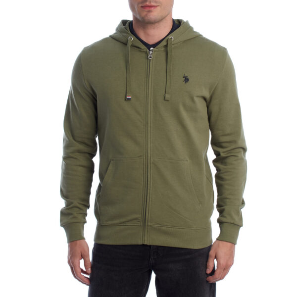 Felpa con cappuccio e zip da uomo US41162009