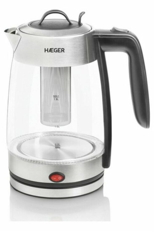 Bollitore Elettrico con Teiera Haeger EK-22F.020A Bianco Acciaio inossidabile 2200 W