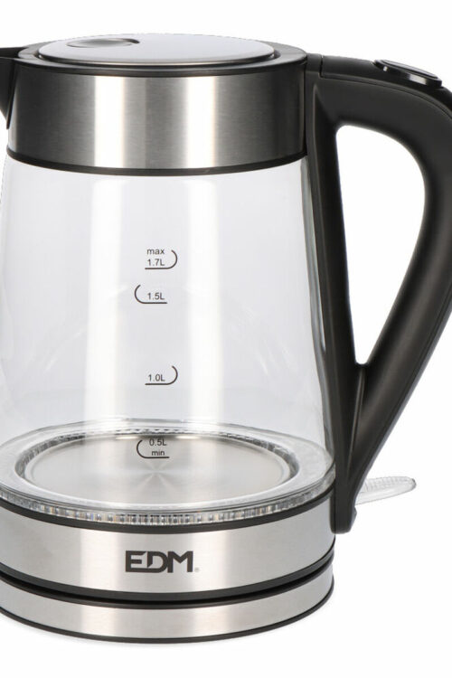 Bollitore d’Acqua Elettrico con Luce LED EDM 07657 Cristallo 1850-2200 W 1,7 L