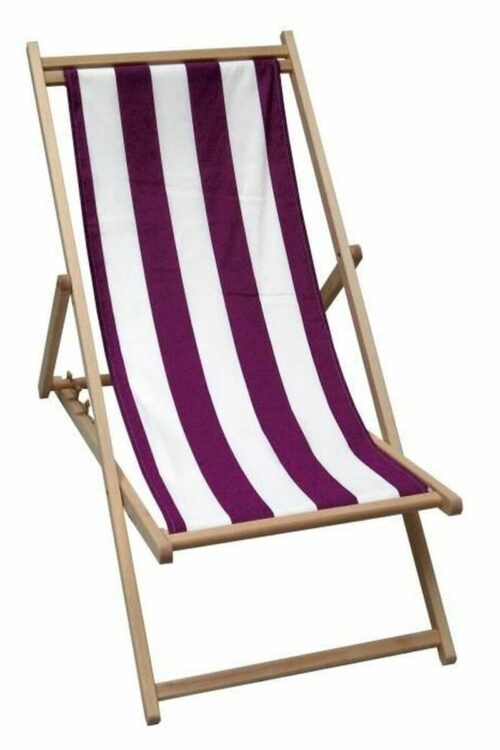 Lettino Jardin Prive Chilean Rojo/Blanco Tela Righe Rosso legno di faggio Bianco (106 x 55 x 95 cm)