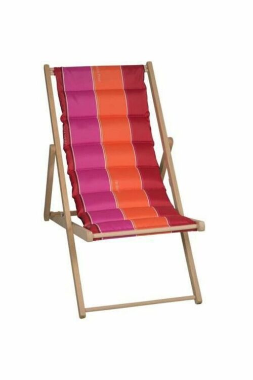 Lettino Jardin Prive Rosso Righe 106 x 55 x 95 cm