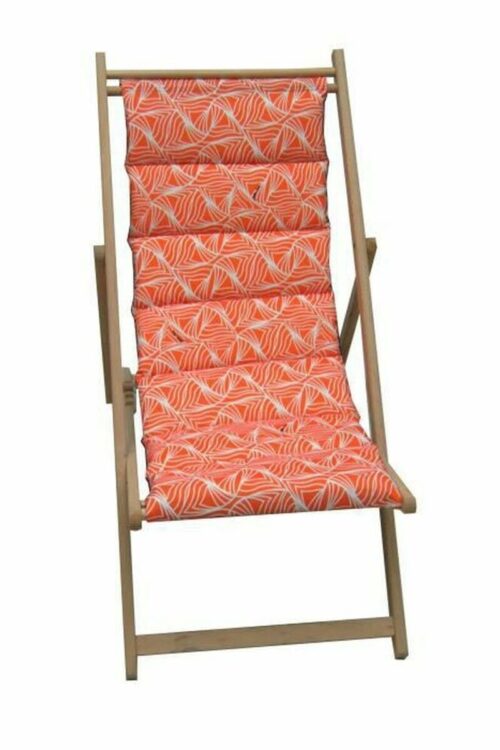 Lettino Jardin Prive Wave Arancio Tela legno di faggio (106 x 55 x 95 cm)