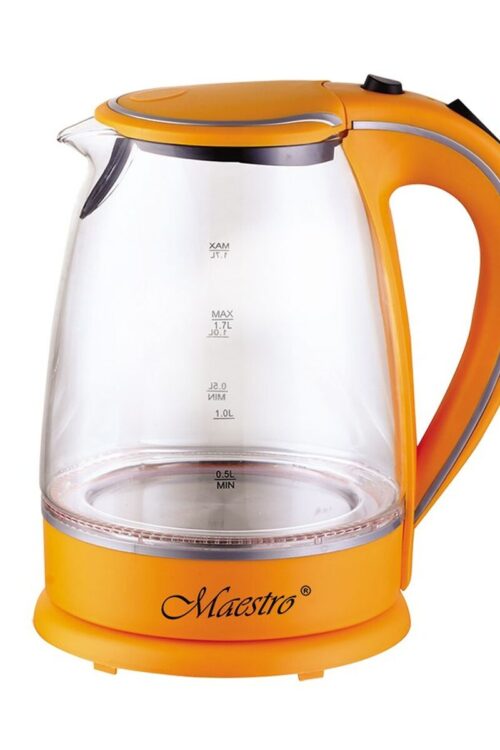 Bollitore Feel Maestro MR-064 Arancio Trasparente Vetro 2000 W 1,7 L