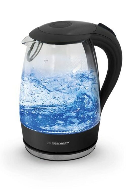 Bollitore Esperanza Nero Vetro Plastica 2200 W 1,7 L