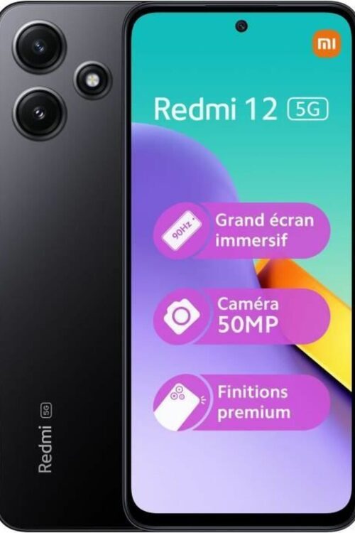 Smartphone Xiaomi REDMI 12 5G 4-128 BK 6,8″ 6,79″ Octa Core 4 GB RAM 128 GB Nero