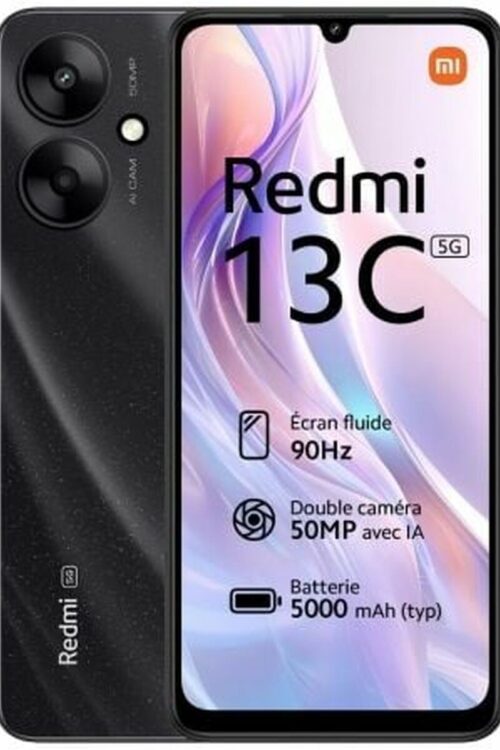 Smartphone Xiaomi Redmi 13C 5G 6,74″ Mediatek Dimensity 6100+ 4 GB RAM 128 GB Nero