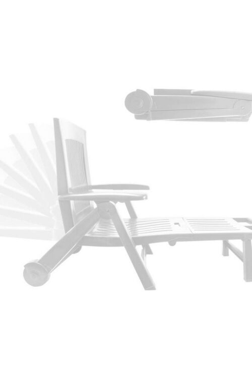 Lettino IPAE Progarden Zircone Pieghevole Con ruote Bianco polipropilene (72 x 195 x 101 cm)