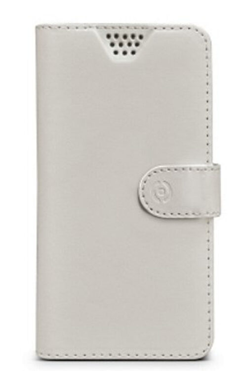 Custodia per Cellulare Celly WALLYUNILWH Bianco Universal