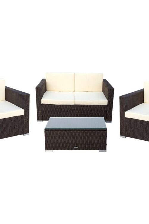 Mobili da giardino Aktive Nero Crema