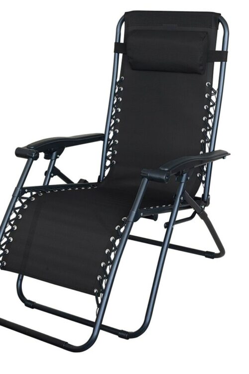 Lettino Aktive Nero 52 x 102 x 68 cm