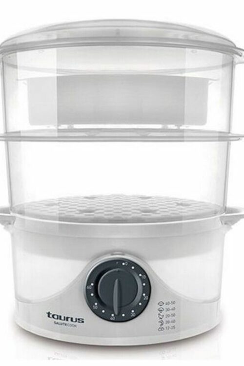 Cuocitore a Vapore Elettrico Taurus SALUTECOOK Bianco 800 W Plastica