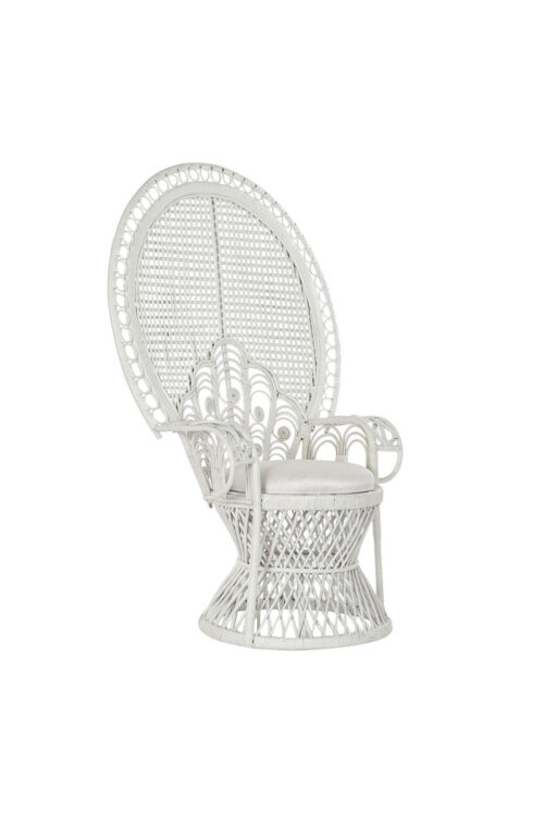 Poltrona da giardino DKD Home Decor Bianco Poliestere Metallo 30 x 40 cm 96 x 66 x 145 cm 96 x 66 x 140 cm