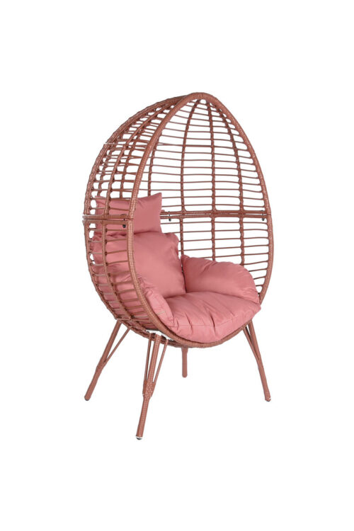 Poltrona da giardino DKD Home Decor 90 x 65 x 151 cm Metallo Terracotta rattan sintetico