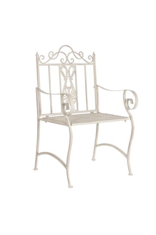 Sedia da giardino DKD Home Decor Bianco Metallo 63,5 x 52 x 98 cm
