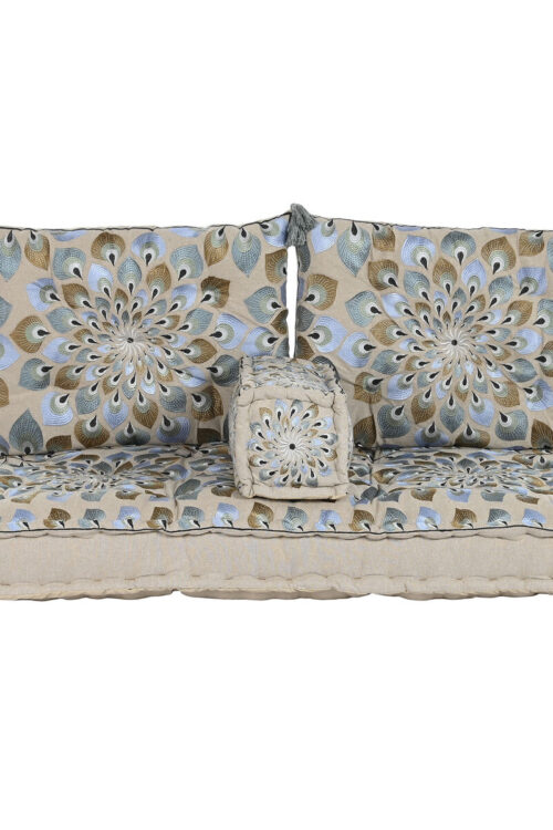 Poltrona da giardino DKD Home Decor Azzurro Beige 155 x 76 x 65 cm 150 x 76 x 20 cm