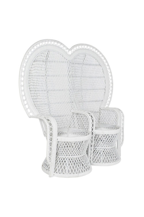 Poltrona da giardino DKD Home Decor Bianco 188 x 50 x 140 cm 154 x 70 x 144 cm 15700 x 68 x 145,5 cm