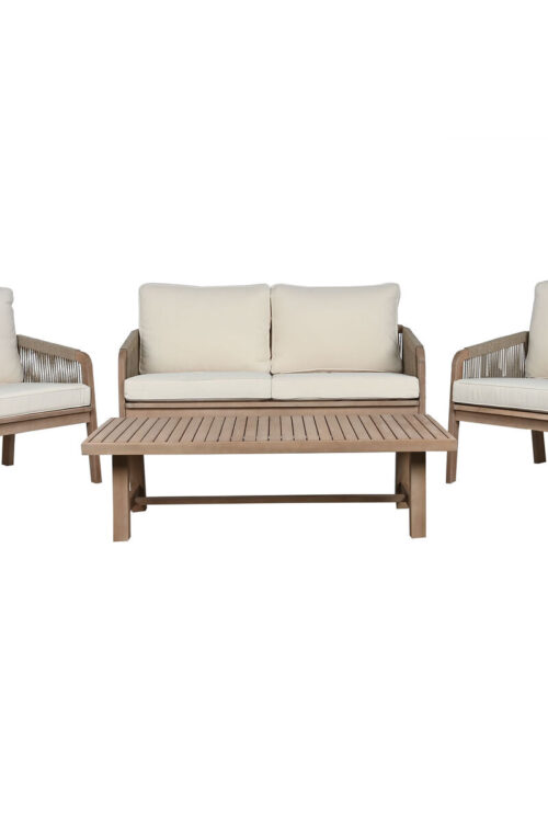 Mobili da giardino Home ESPRIT Marrone 138 x 79 x 83 cm 138 x 79 x 65 cm (4 Pezzi)