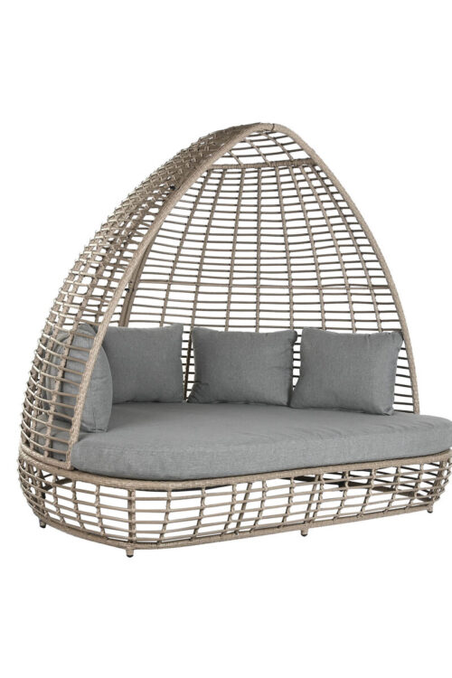 Divano da Giardino Home ESPRIT Grigio scuro 198 x 168 x 168 cm