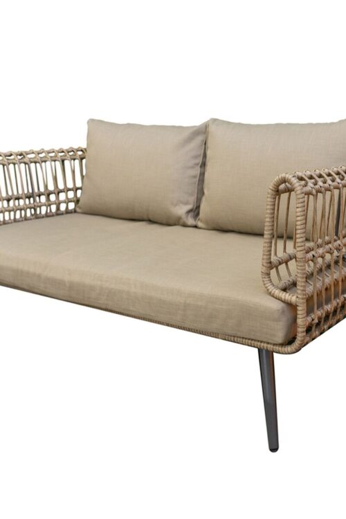 Divano a 2 Piazze Ariki Acciaio Rattan rattan sintetico 161 x 84 x 67 cm