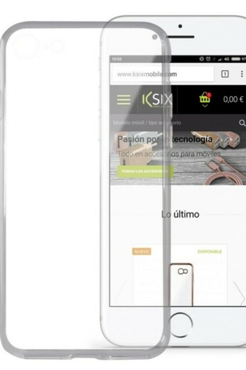 Custodia per Cellulare Iphone 8 KSIX Flex Ultrafina Trasparente
