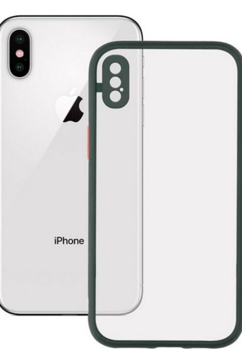 Custodia per Cellulare iPhone X/XS KSIX Duo Soft Verde