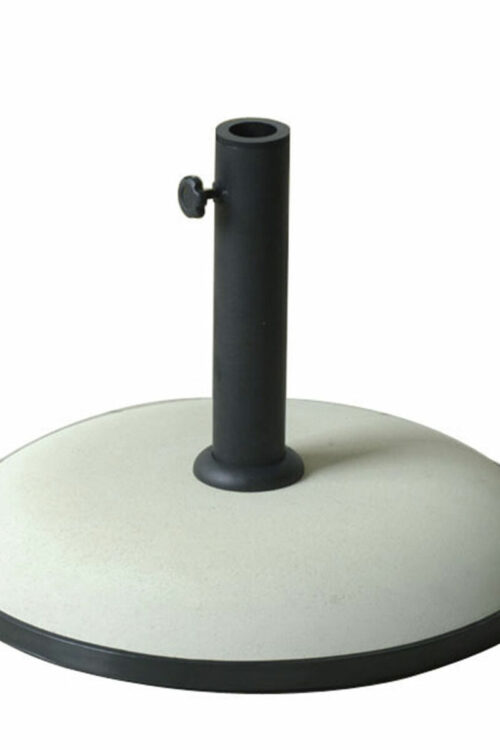 Marbueno Base Ombrellone Rotonda Cemento 50×37 cm 25KG Bianco Giardino, Piscina, Terrazza