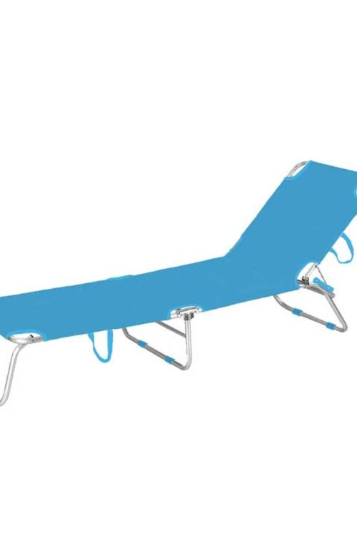 Marbueno Tumbona Pieghevole Alluminio Blu Spiaggia Piscina 187X58X24 cm 10460