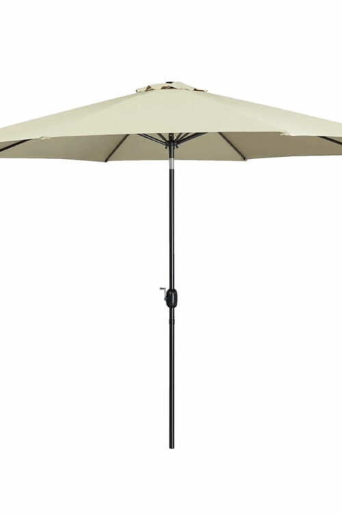 Marbueno Ombrellone Acciaio 8 Stecche D270 cm Poliestere Beige Giardino 10483