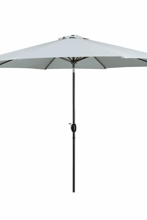 Marbueno Ombrellone Acciaio 8 Stecche D300 cm Poliestere Bianco Giardino Piscina 10487