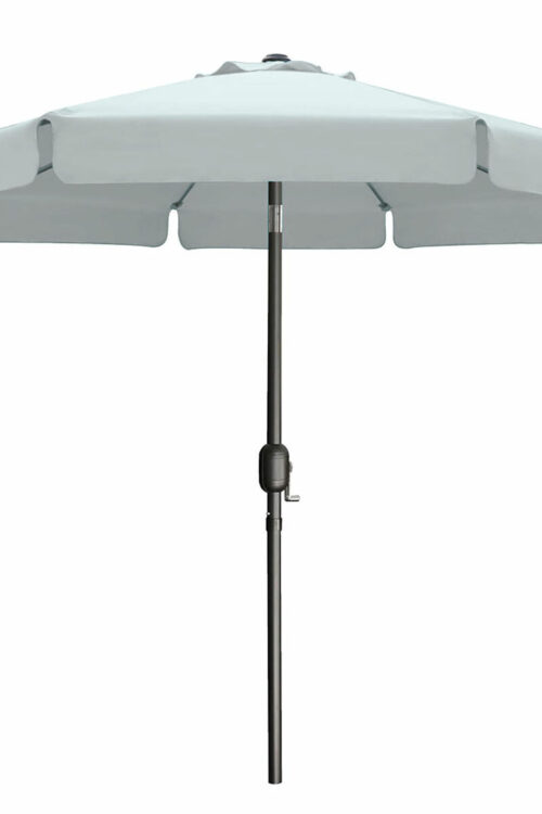 Marbueno Ombrellone Acciaio 8 Stecche D300 cm Poliestere Bianco Giardino 10491