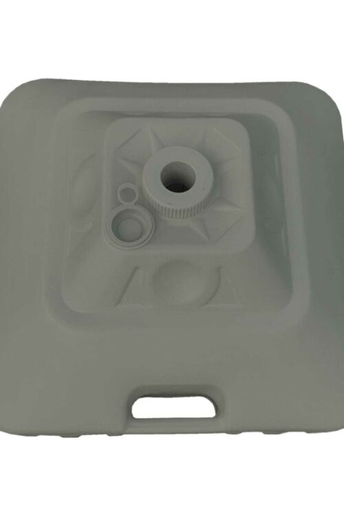 Marbueno Base Ombrellone Quadrato Plastica 45x45x27 cm 30L Bianco Giardino 10498
