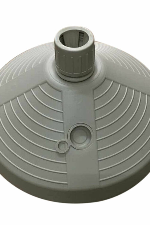 Marbueno Base Ombrellone Rotonda Plastica 38x38x14 cm 10L Bianco Giardino, Piscina 10502