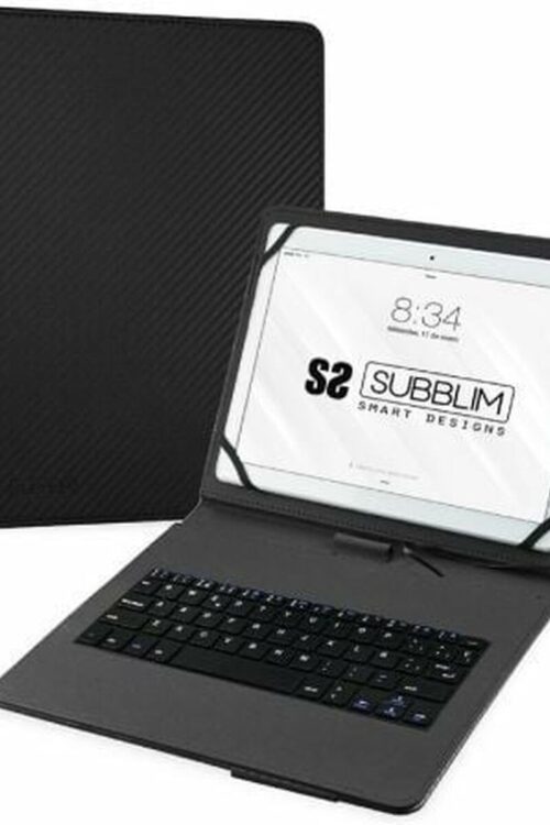 Custodia per Tablet e Tastiera Subblim SUB-KT1-USB001 Nero Qwerty in Spagnolo