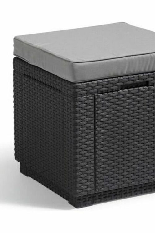 Puff Allibert by KETER Grigio scuro Resina sintetica 42 x 42 x 39 cm