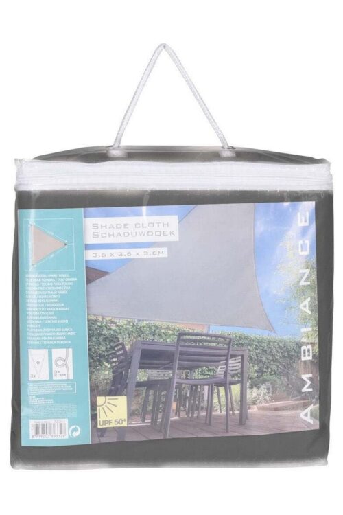 Vela parasole Ambiance Grigio scuro 3,6 x 3,6 x 3,6 m