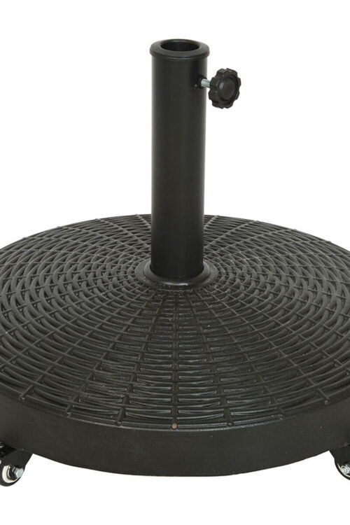 Base per Ombrellone 841097 Nero Polietilene Acciaio Con ruote Ø 52 cm