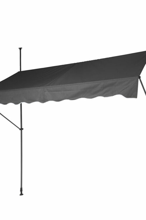 Tenda Regolabile Grigio Poliestere 250 x 120 cm