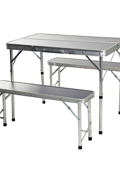 Tavolo con 2 sedie Redcliffs 90 x 60 x 70 cm Grigio (3 Pezzi)