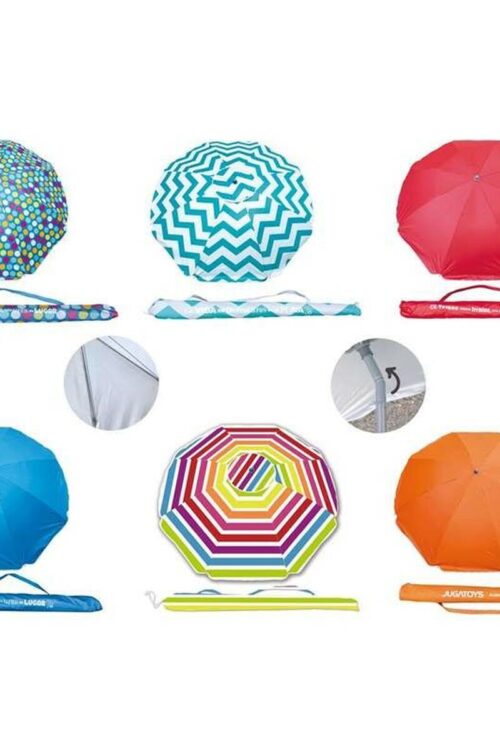 Ombrellone Protezione UV Ø 220 cm Polinylon 8 Bacchette Ferro