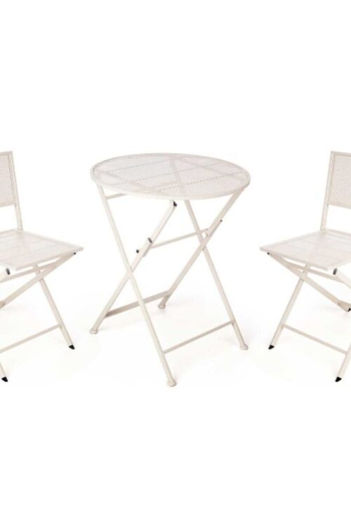 Tavolo con 2 sedie Ibergarden HS23377/78 Bianco
