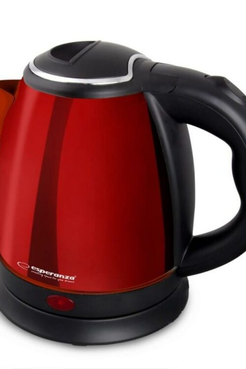 Bollitore Esperanza EKK128R Nero Rosso Acciaio inossidabile Plastica 1350 W 1 L