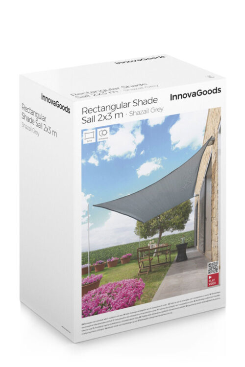 Vela parasole Shazail InnovaGoods Grigio 2 x 3 m (Ricondizionati B)